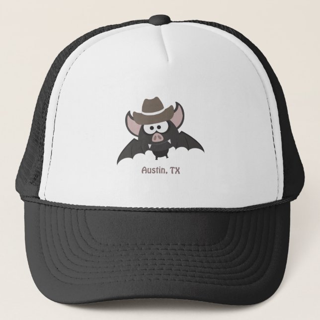 Boné Austin Texas Cute Cartoon Cowboy Bat (Frente)
