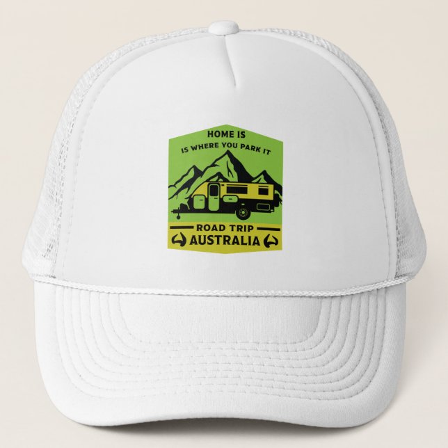 Boné Australiana Aussie Caravan Caravanning Summer (Frente)