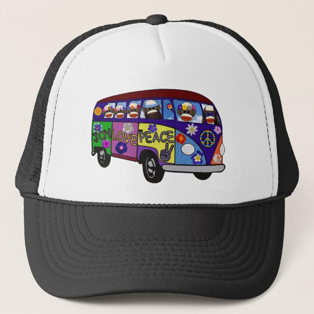 Boné Autocarro da Paz do Macaco de Meia  (Frente)
