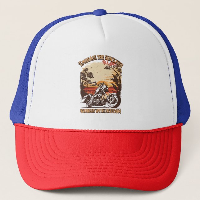 Boné Aventura de Verão, bicicleta natural (Frente)