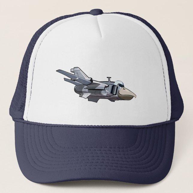 Boné Avião-de-caça-caricatura (Frente)