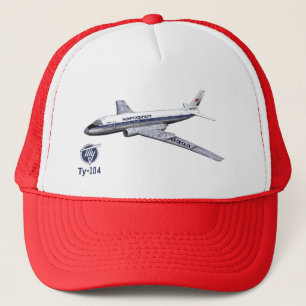 Boné Avião de passageiros Tu-104 do Tupolev (Тупо