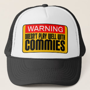 Boné Aviso: Não joga bem com Commies