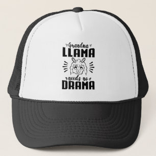 Boné Avó Llama Não Precisa De Drama Cute Llama Aniversá