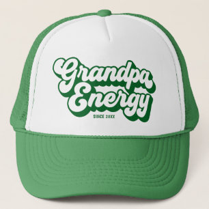 Boné Avô Verde Energia Retro Desde o Ano de Design