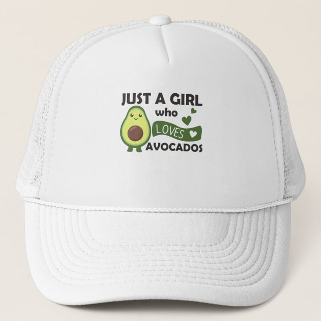 Boné Avocado de menina ama doce abacate (Frente)