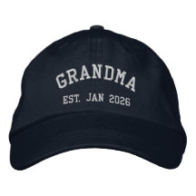 Avozinha Est. 2026 Chapéu Personalizado Bordado