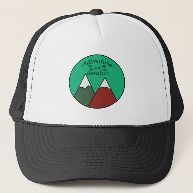 Boné Awesome Adventure Awaits Mountains Design (Frente)