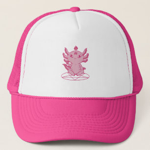 Boné Axolotl Baphomet Pagão Rosa