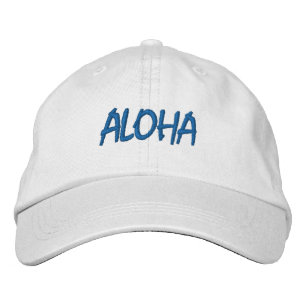 Boné Azul ALOHA e Branco