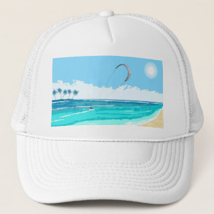Boné azul de Kitesurf