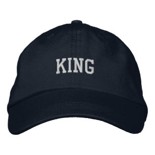 Boné Azul-Marinho Ajustável com Texto KING Embroid