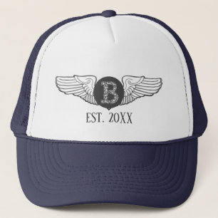 Boné B Personalized Monogram Aviation Pilot Wings
