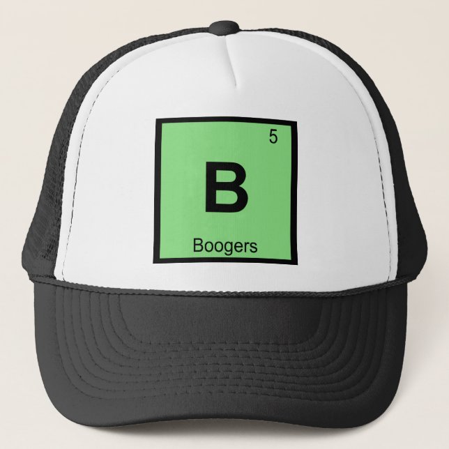 Boné B - Símbolo de Mesa Periódica de Química de Booger (Frente)