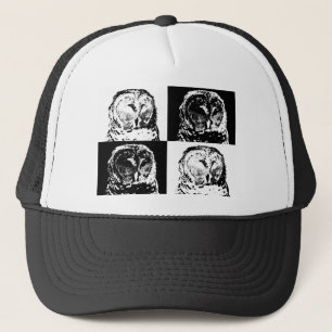 Boné B/W Barred Owl Pop Art