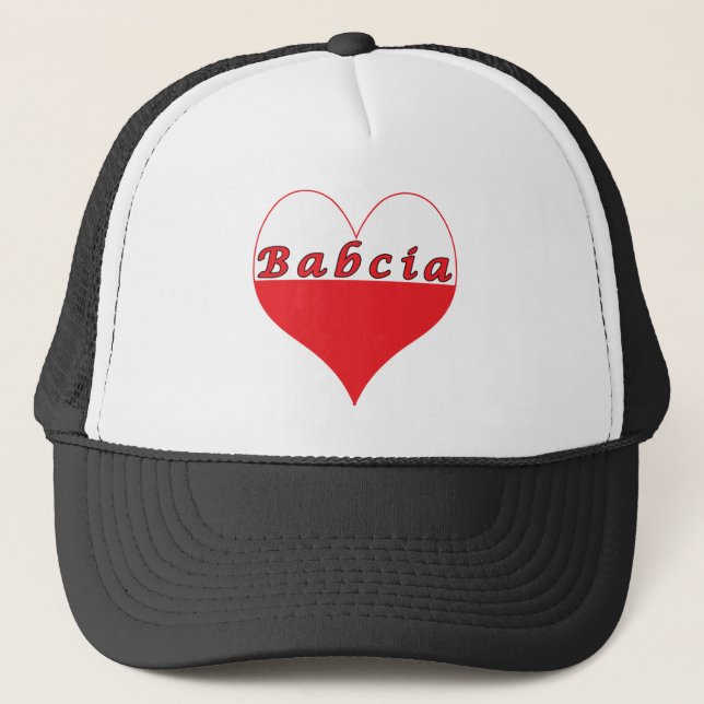 Boné Babcia Polonês Heart (Frente)