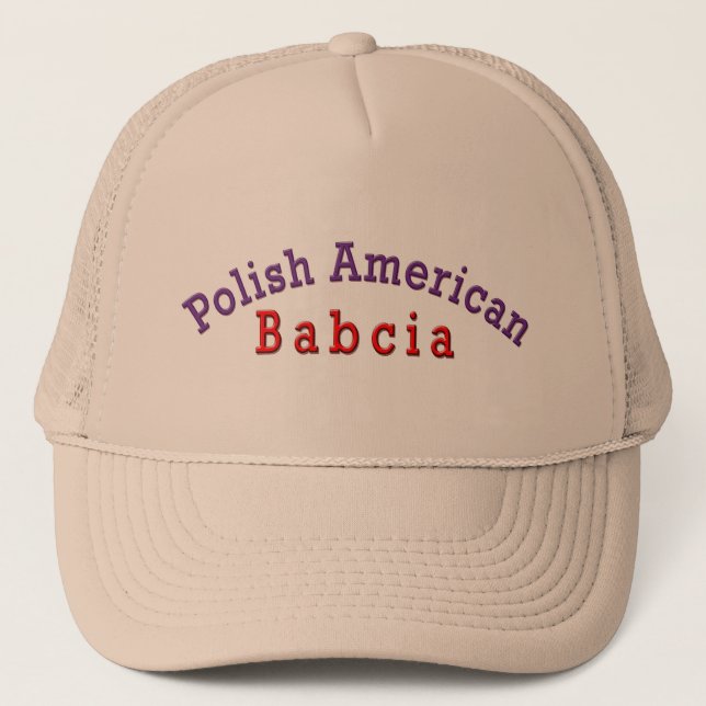Boné Babcia polonesa americana (Frente)