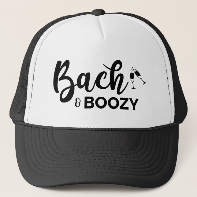 Boné Bach & Boozy Trucker Hat para Festa de solteira (Frente)