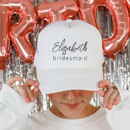 Boné Bachelorette de Script Minimalista Moderna Bridesm