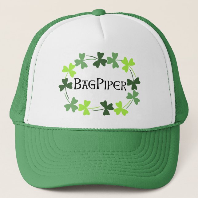 Boné Bagpiper Shamrock Oval (Frente)