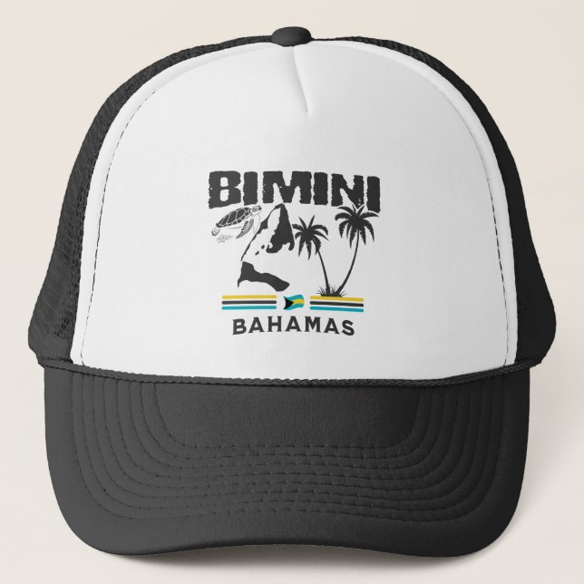 Boné Bahamas Souvenir Gift: Independência de Bimini Bah (Frente)
