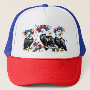 Boné Bald Eagles Red White e Blue Bald Eagles EUA