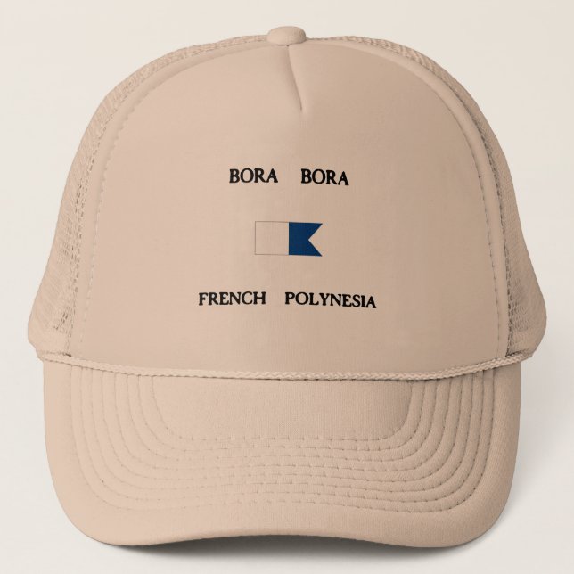 Boné Bandeira alfa francesa do mergulho de Bora Bora (Frente)