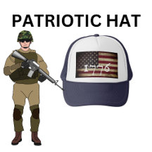 Bandeira Americana 1776 Chapéu Patriótico de Camin