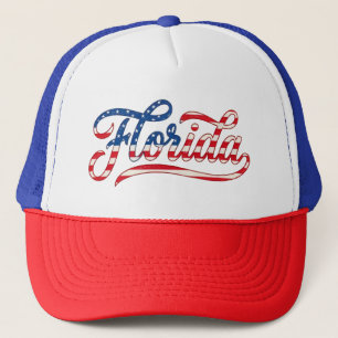 Boné Bandeira Americana da Flórida Patriótica Retrô Vin