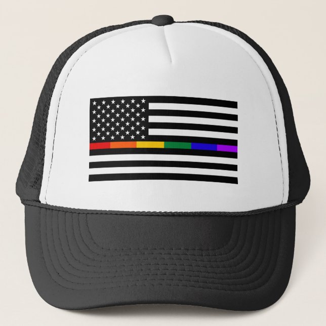 Boné Bandeira Americana LGBTQ (Frente)