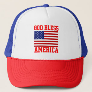 Boné Bandeira Americana Patriótica Deus Abençoe a Améri
