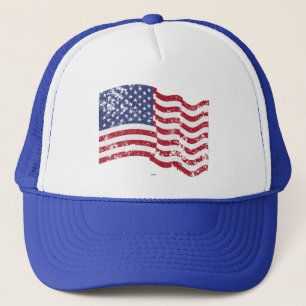 Boné Bandeira americana que acena - afligida