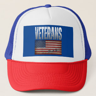 BONÉ BANDEIRA AMERICANA VETERANOS OBRIGADO 4 DE JULHO