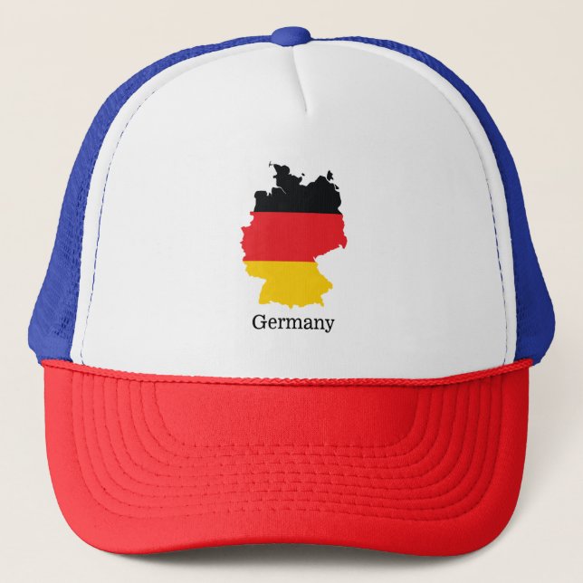 Boné Bandeira da Alemanha no Design de Souvenir de Mapa (Frente)