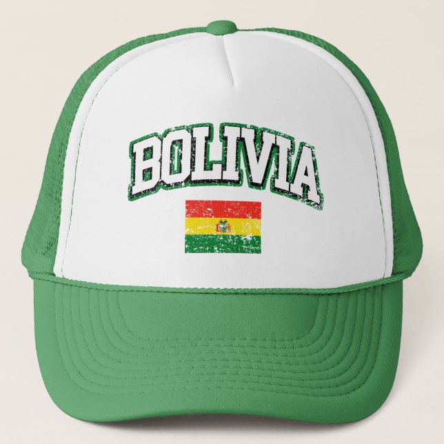 Boné Bandeira da Bolívia Vintage (Frente)