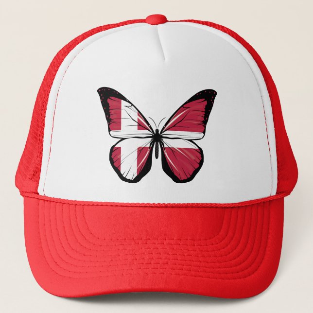 Boné Bandeira da Borboleta Dinamarca (Frente)