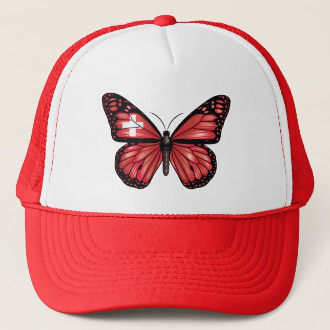 Boné bandeira da borboleta suiça (Frente)