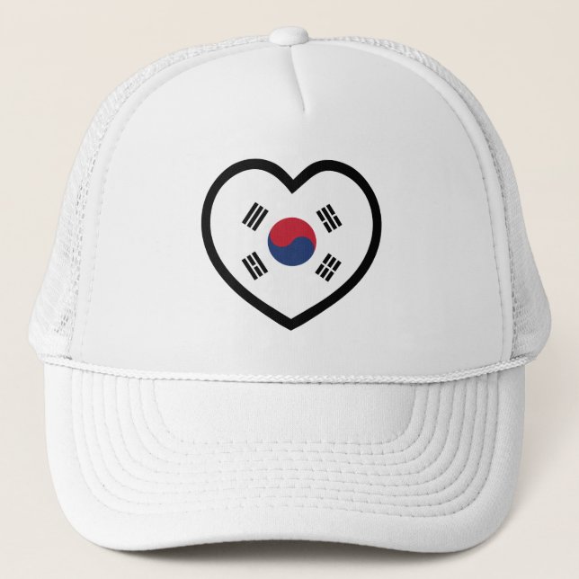 Boné Bandeira da Coreia do Sul Coração (Frente)