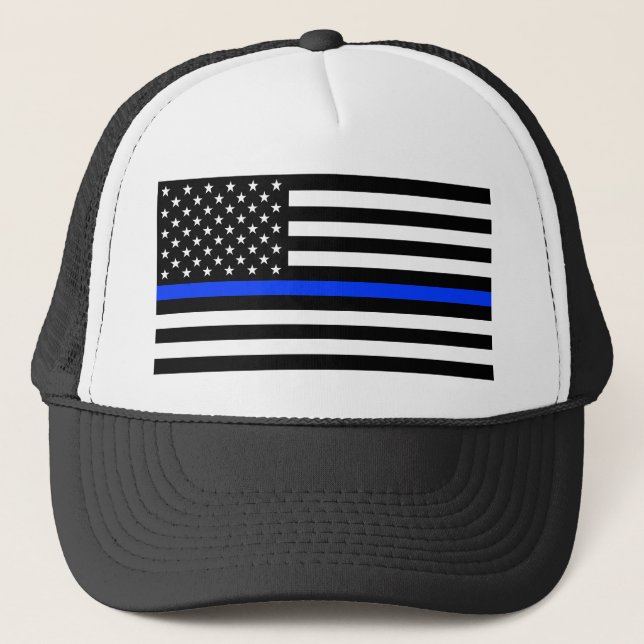 Boné Bandeira da Polícia Thin Blue Line (Frente)