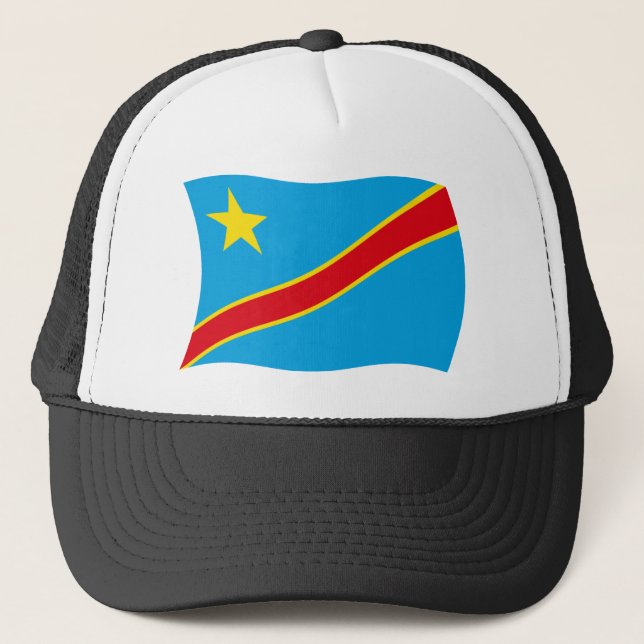 Boné Bandeira da República Democrática do Congo Chapéu (Frente)