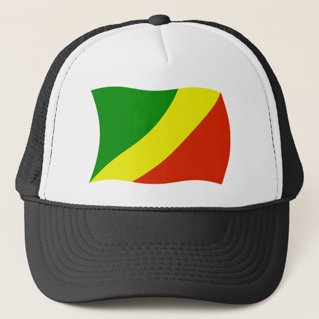 Boné Bandeira da República do Congo Chapéu (Frente)