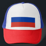 Boné Bandeira da Rússia<br><div class="desc">O Chapéu do Caminhoneiro da Bandeira da Rússia. Você pode adicionar seu próprio texto ou gráfico clicando em "personalizar ainda mais"</div>