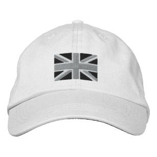 Boné Bandeira da União Britânica em Preto e Branco