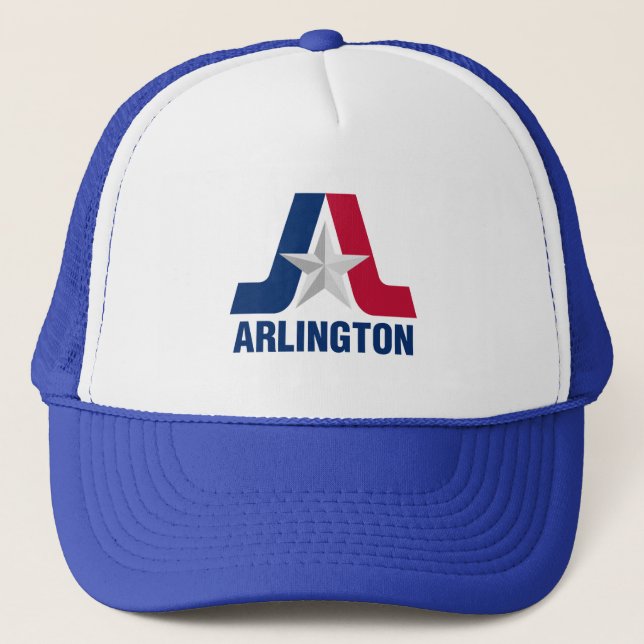 Boné Bandeira de Arlington, Texas Trucker Hat (Frente)