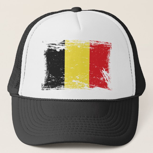 Boné Bandeira de Bélgica do Grunge (Frente)
