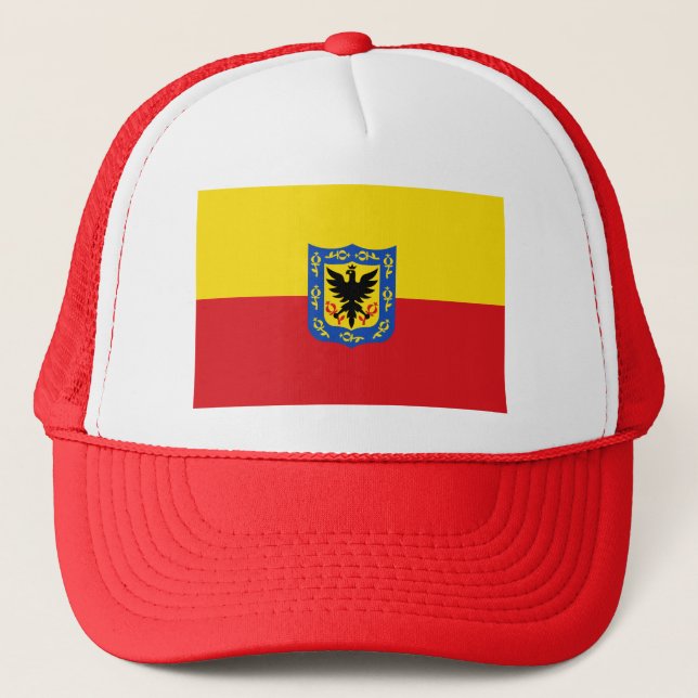 Boné Bandeira de Bogotá, Colombia Trucker Hat (Frente)
