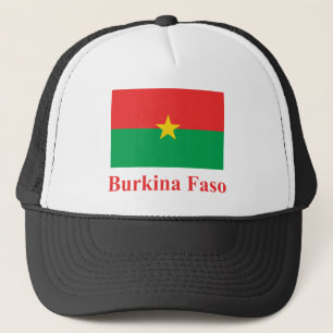 Boné Bandeira de Burkina Faso com nome