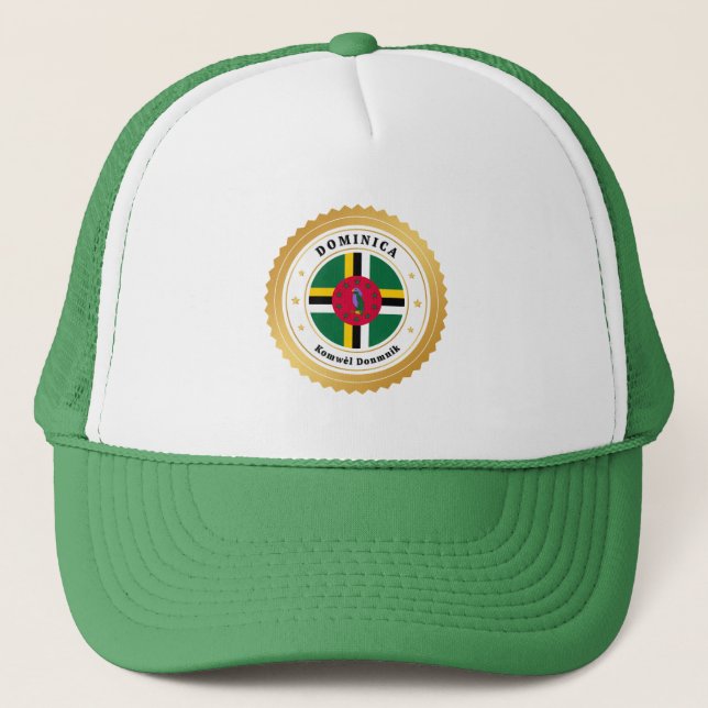 Boné Bandeira de Dominica (Frente)