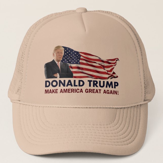 Boné Bandeira de Donald Trump E.U. (Frente)