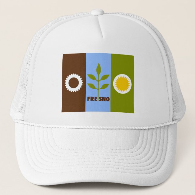 Boné Bandeira de Fresno, Califórnia (Frente)